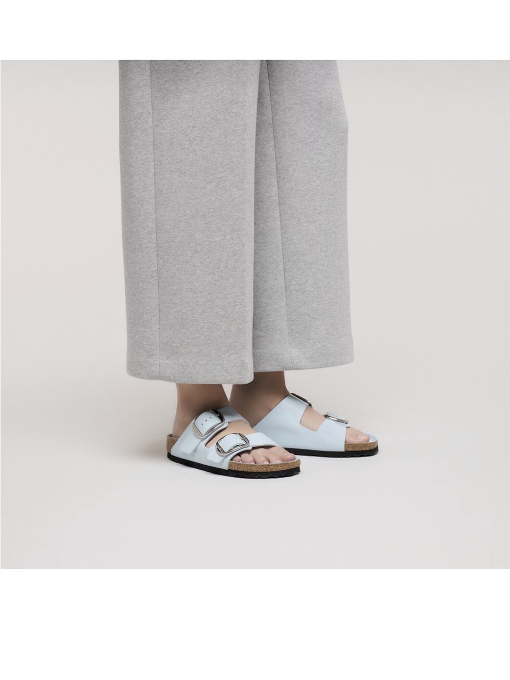 Birkenstock Arizona Big Buckle High Shine Baby Blue Patent Sandals Women 7N - Picture 7 of 11